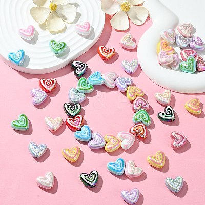 50Pcs Opaque Arylic Beads OACR-CJ0001-87-1