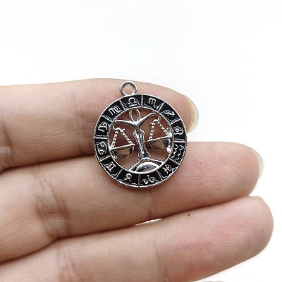 Constellation Themes Alloy Rhinestone Pendants PW-WG6B97D-04-1