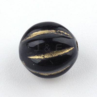 Round Plating Acrylic Beads PACR-Q102-49B-1