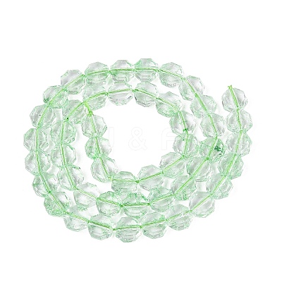 Transparent Crackle Glass Beads Strands GLAA-Q108-03A-07-1