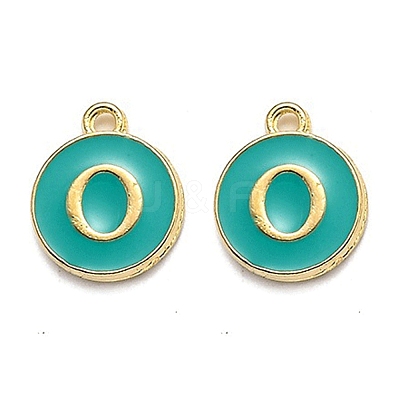 Golden Plated Alloy Enamel Charms LS-ENAM-Q437-15O-1