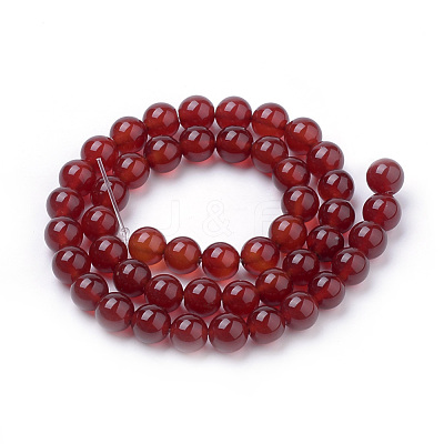 Natural Carnelian Beads Strands G-S259-32-6mm-1