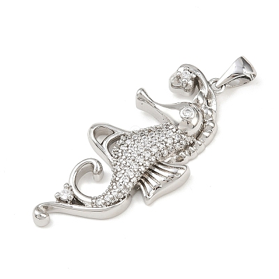 Ocean Brass Micro Pave Cubic Zirconia Pendants LS-KK-K411-04A-P-1
