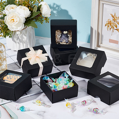 Square Kraft Paper Storage Gift Boxes CON-WH0095-100A-02-1