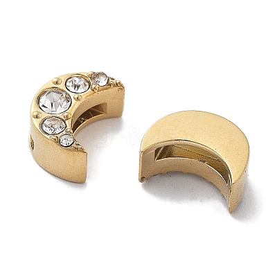PVD Vacuum Plating 304 Stainless Steel Crystal Rhinestone Beads SATS-R130-02G-04-1