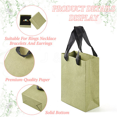 5Pcs Square Paper Jewelry Display Cases CON-TA0001-39A-01-1
