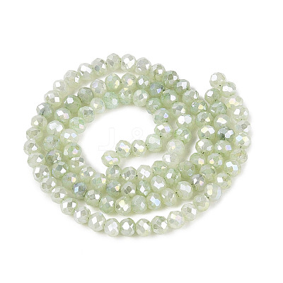 Dyed Crackle Imitation Jade Glass Beads Strands EGLA-Q131-02A-02-1