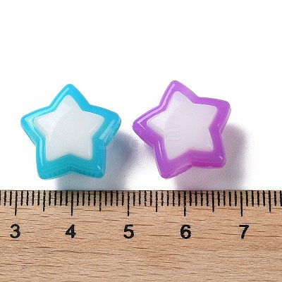 Two Tone Opaque Acrylic Beads SACR-I005-04A-1