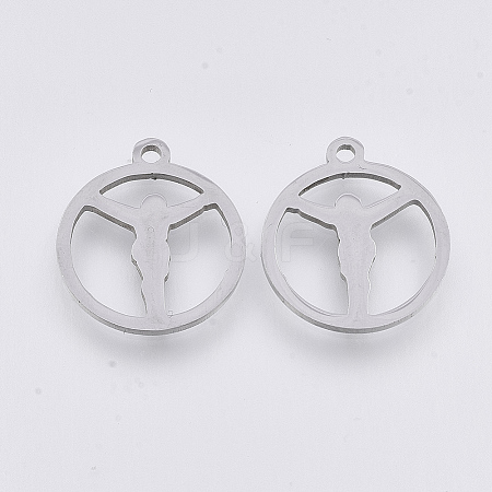 Non-Tarnish 201 Stainless Steel Pendants STAS-T044-86P-1