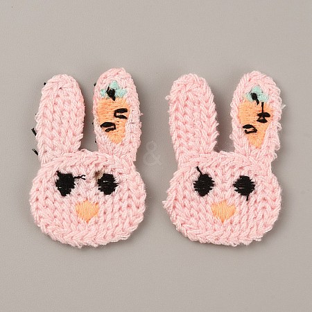 Animal Polyester Knitted Appliques DIY-WH0399-42C-1