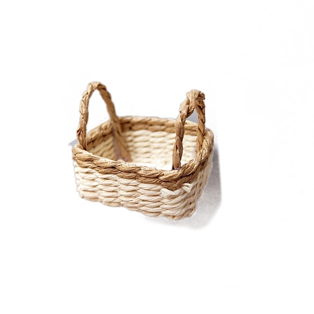 Dollhouse Mini Woven Basket for Kids Supply PW-WG80E1D-04-1