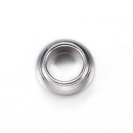 201 Stainless Steel Beads STAS-P093-04-1