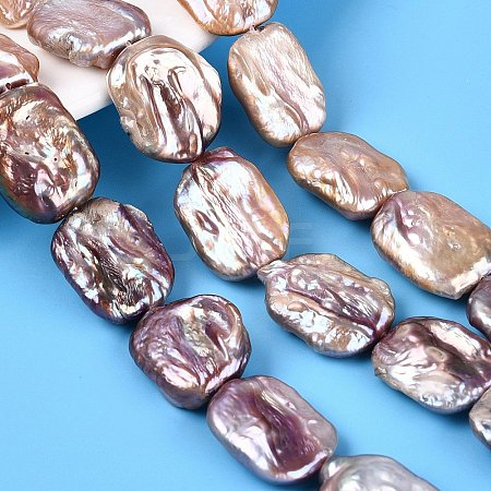 Natural Baroque Keshi Pearl Beads Strands PEAR-S020-K12-1