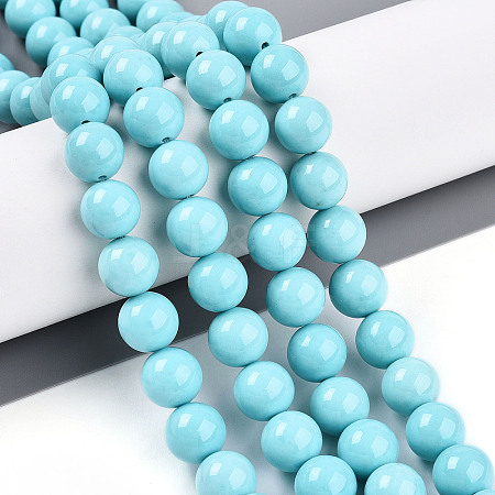 Synthetic Turquoise Beads Strands G-A255-A04-03B-1