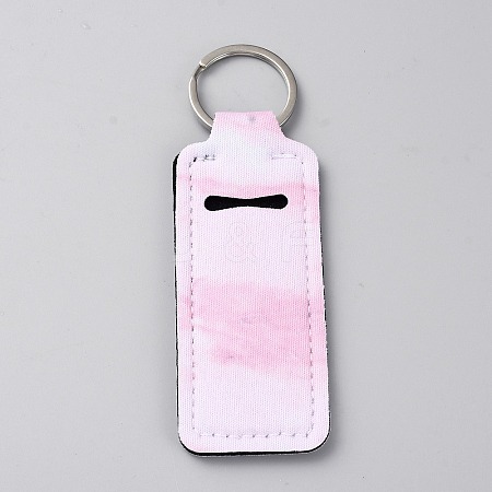 Marble Pattern Neoprene Lipstick Protective Case Portable Holder Pouch Keychain KEYC-WH0040-03A-1