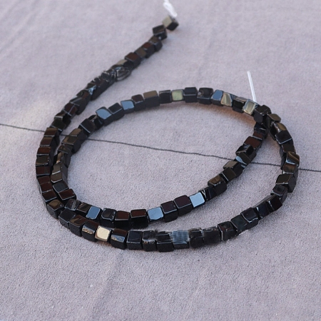 Natural Black Agate Beads Strands G-WH0009-12-1