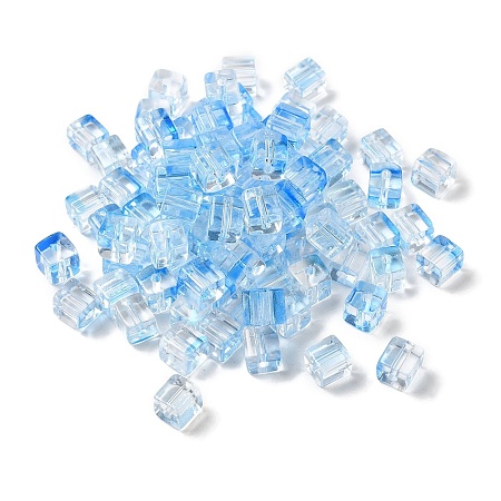 Two Tone Transparent Glass Beads GLAA-NH0001-03B-1