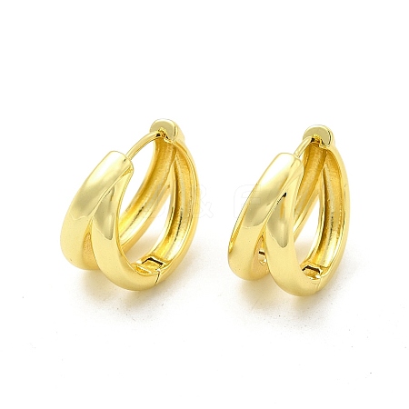 Brass Double Line Hoop Earrings for Women EJEW-E273-03LG-1