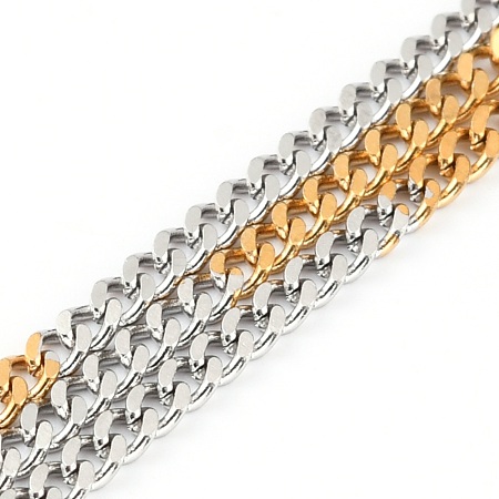 Two Tone 304 Stainless Steel Curb Chains CHS-B001-06-1