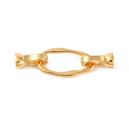 Brass Fold Over Clasps KK-U016-22G-1