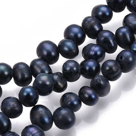 Natural Cultured Freshwater Pearl Beads Strands PEAR-Q009-03-1