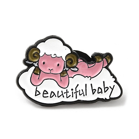 Happy Sheep Enamel Pins JEWB-M031-02B-1