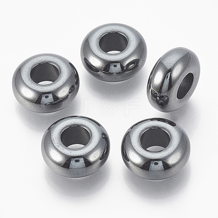 Synthetic Non-magnetic Hematite European Beads X-G-T094-11J-1