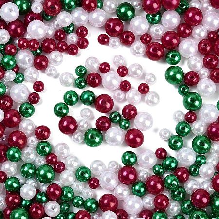 ABS Plastic Imitation Pearl Beads KY-G030-01J-1