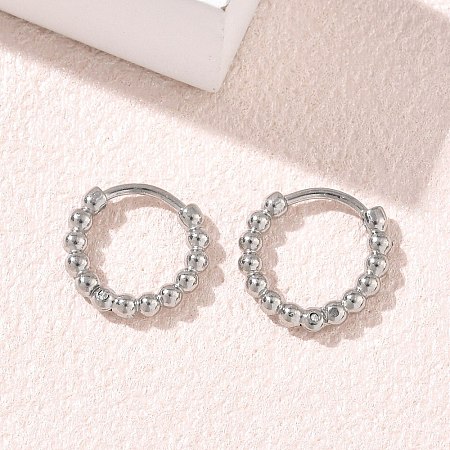 304 Stainless Steel Hoop Earrings SA-CBA46AF-25P-1