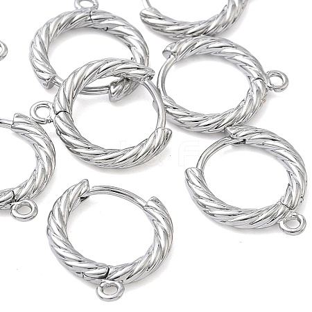 SHEGRACE Brass Hoop Earrings Findings XGR0152P-90P-1