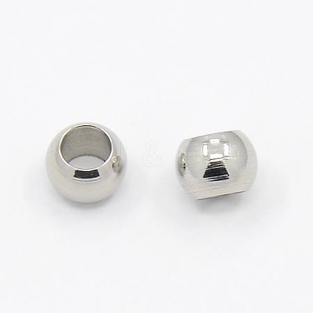 304 Stainless Steel Smooth Spacer Beads X-STAS-M006-02-1