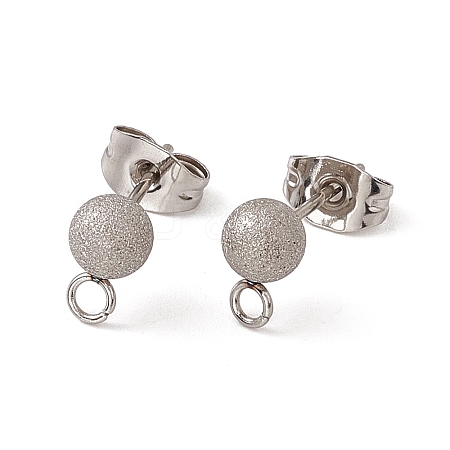 Non-Tarnish 304 Stainless Steel Stud Earring Findings STAS-E179-05C-P-1
