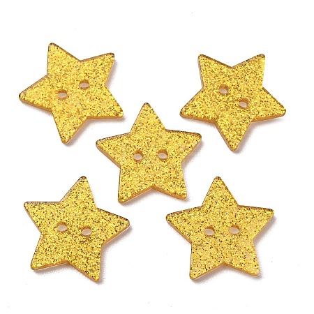 2-Hole Transparent Resin Buttons LS-RE-CBAEB16-09-1
