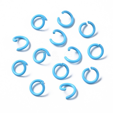 Spray Painted Iron Open Jump Rings IFIN-T017-04A-05-1