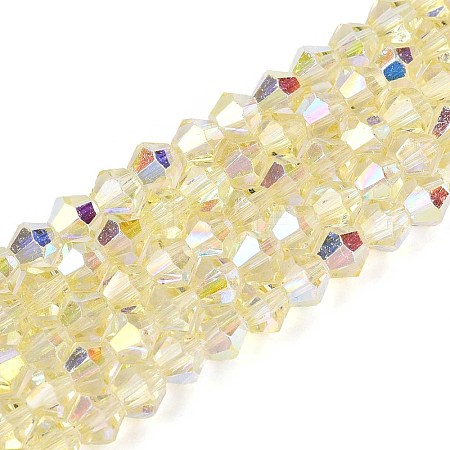 Transparent Glass Beads Strands LS-EGLA-N021-4mm-07-1