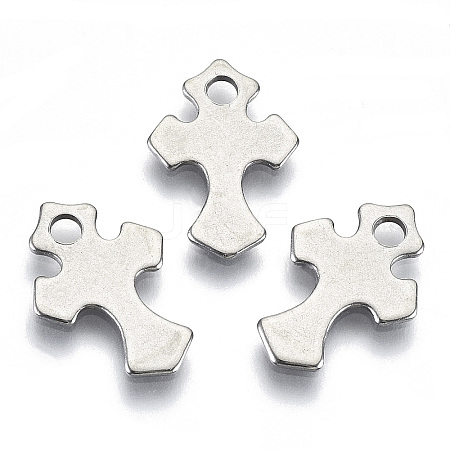 Non-Tarnish 201 Stainless Steel Tiny Cross Charms LS-STAS-R116-090-1