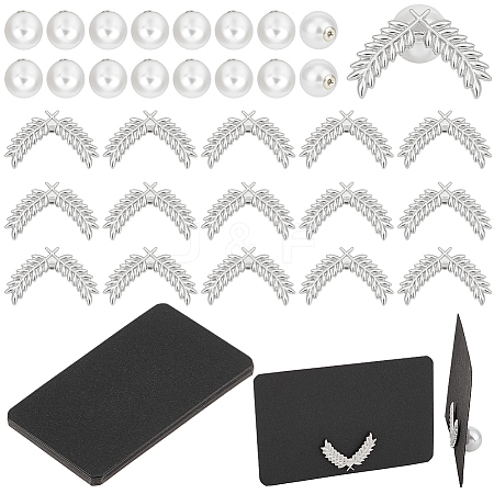 20Pcs ABS Plastic Pearl Pin JEWB-BC0001-15A-1