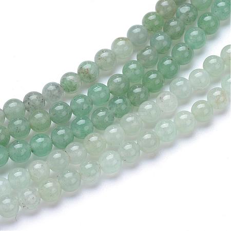 Natural Green Aventurine Bead Strands G-R412-15-8mm-1