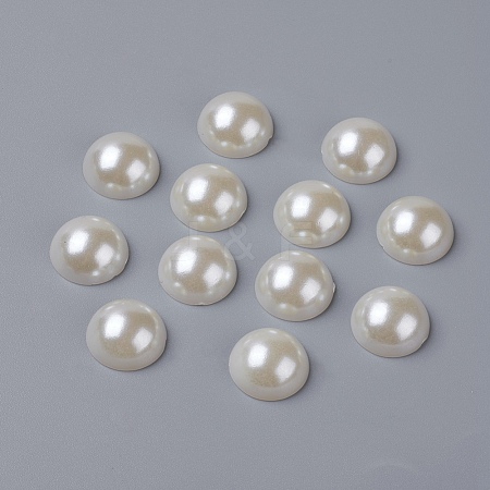 DIY Scrapbooking Imitated Pearl Acrylic Dome Cabochons X-OACR-H001-9-1