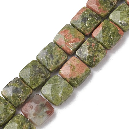 Natural Unakite Beads Strands G-K359-B14-01-1