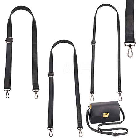 WADORN 3Pcs 3 Style Adjustable Imitation Leather Crossbody Purse Straps FIND-WR0009-32B-1