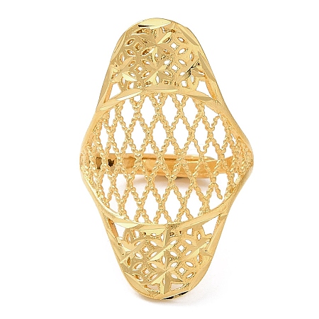 Light Gold Brass Adjustable Rings for Women LS-RJEW-A022-01B-1