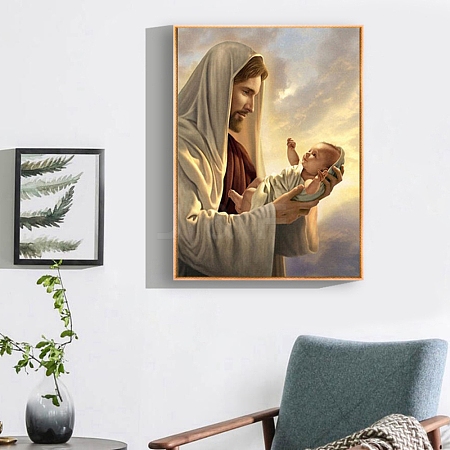 Religion Jesus Pattern DIY Diamond Painting Kits DIAM-PW0010-50-1