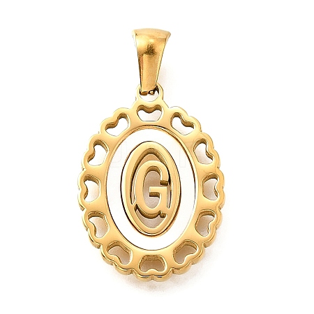 Golden 304 Stainless Steel Pendants STAS-K300-02G-G-1