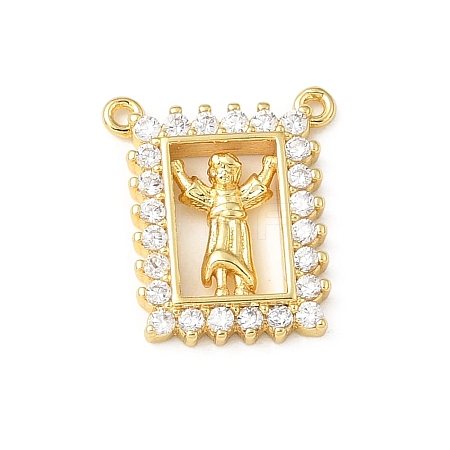 Religion Brass Micro Pave Cubic Zirconia Pendants KK-E799-02C-G-1