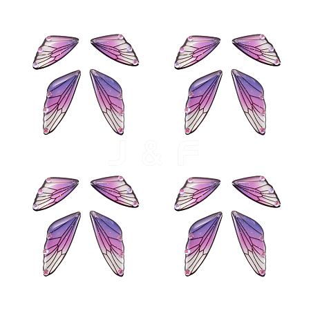 Transparent Resin Crystal AB Rhinestone Pendants Set RESI-TAC0002-46B-1