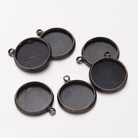 Brass Pendant Cabochon Settings KK-B534-D-AB-NF-1