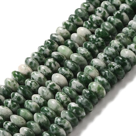 Natural Green Spot Beads Strands G-Z030-A03-01-1