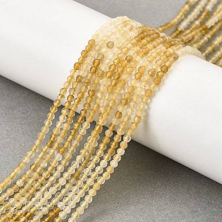 Natural Citrine(Heated) Beads Strands G-G259-D03-2mm-1