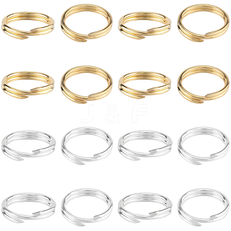 20Pcs 2 Colors 925 Sterling Silver Split Jump Rings STER-SC0001-41A-1